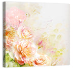 Romantic Watercolor Rose Cluster Wall Art
