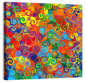 Circles Swirl Pattern Wall Art