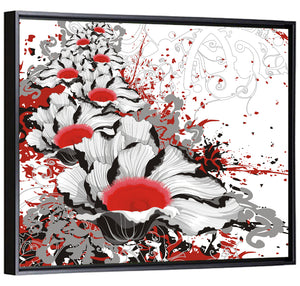 Bloody Floral Texture Wall Art