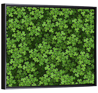 Green Shamrock Illustration Wall Art