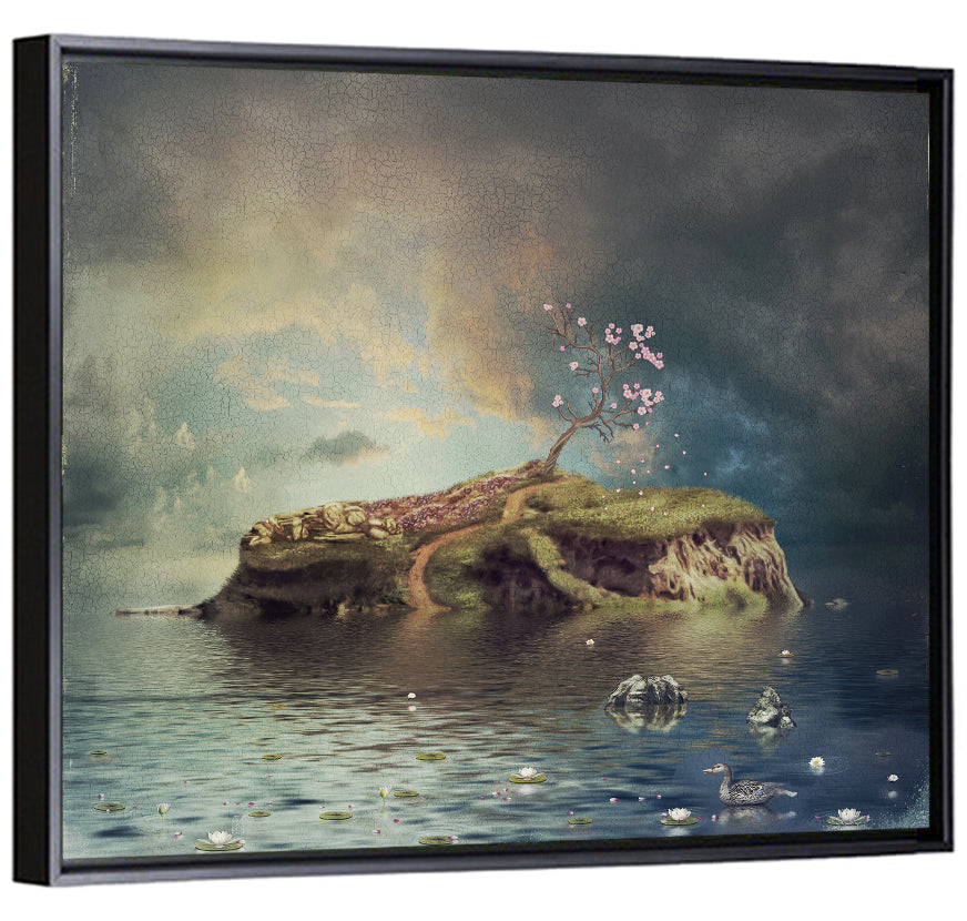 Mountain & River Painting Wall Art