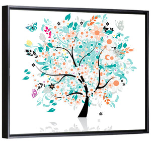 Floral Tree Illustration Wall Art