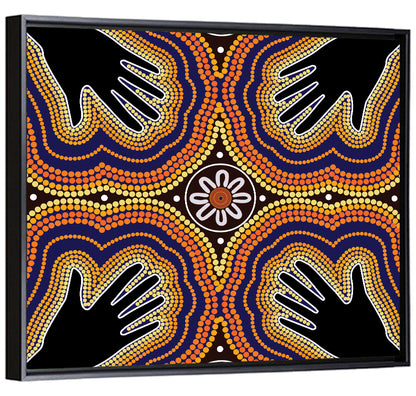 Dotted Hands Painting Wall Art