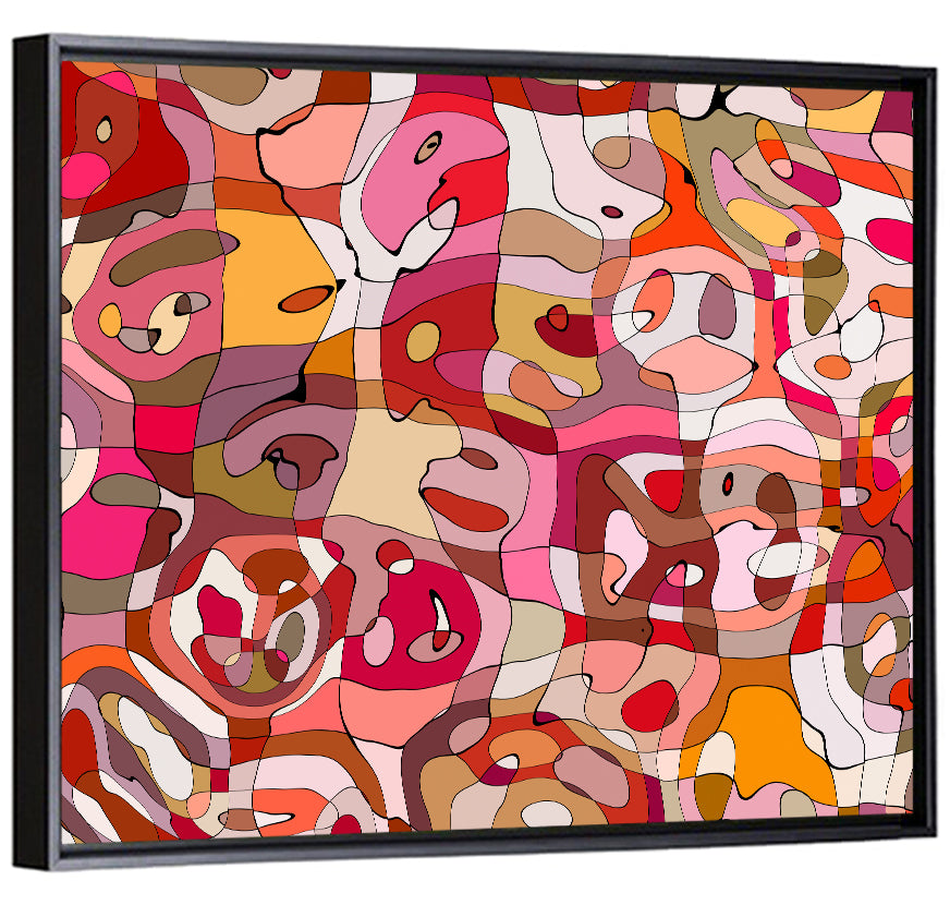 Vibrant Organic Mosaic Abstract Wall Art