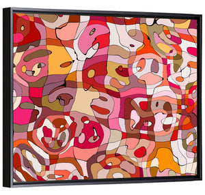 Colorful Crowded Abstract Wall Art