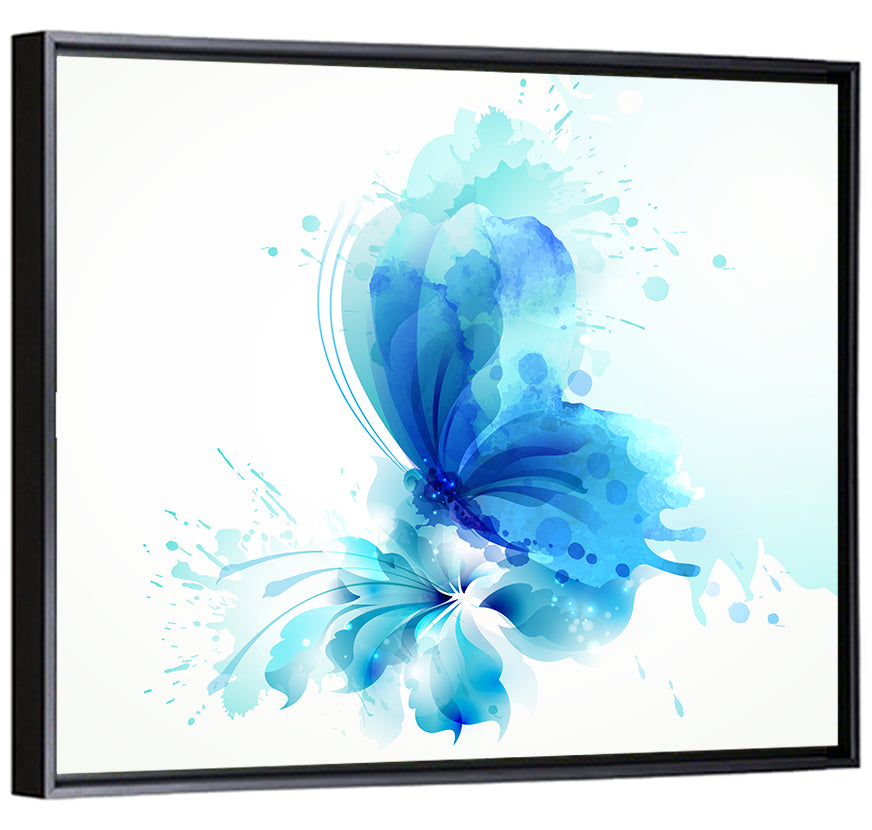 Blue Watercolor Butterfly Wall Art
