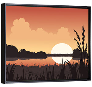 Summer Lake Sunset Wall Art