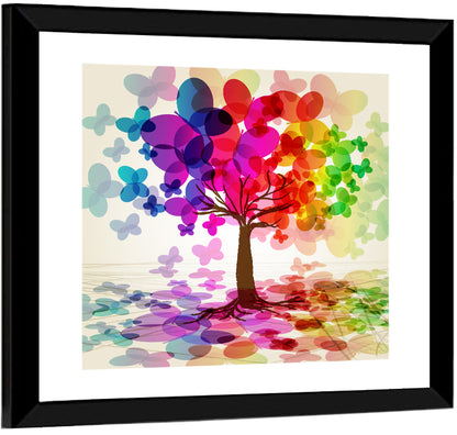 Colorful Tree Abstract Wall Art