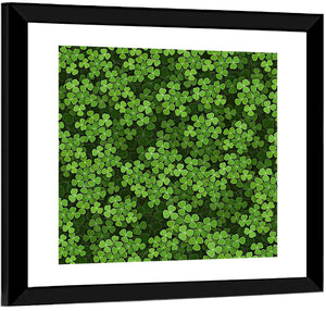 Green Shamrock Illustration Wall Art