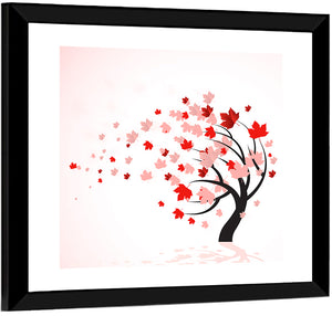 Autumn Tree Illustration Wall Art