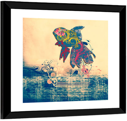 Grunge Fish Texture Wall Art