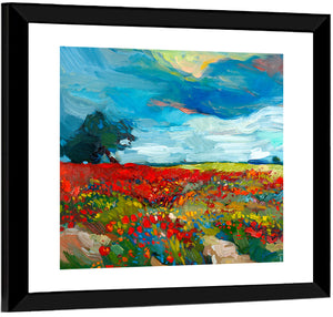 Flowers Field Painting Wall Art