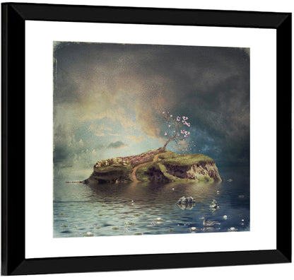 Mountain & River Painting Wall Art