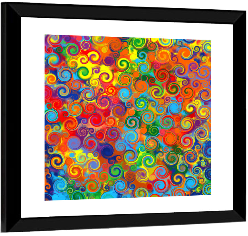 Circles Swirl Pattern Wall Art