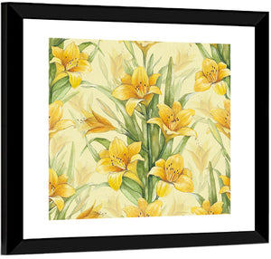 Lily Flowers Pattern Wall Art