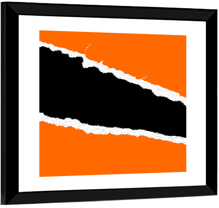 Torn Paper Illustration Wall Art as a framed print