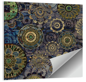 Vintage Flowers Abstract Wall Art