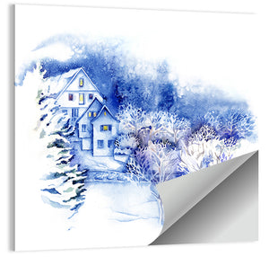 Watercolor Winter Wonderland Wall Art