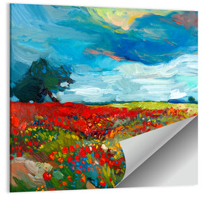 Flowers Field Painting Wall Art