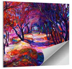 Autumn Forest Oil Painting Wall Art