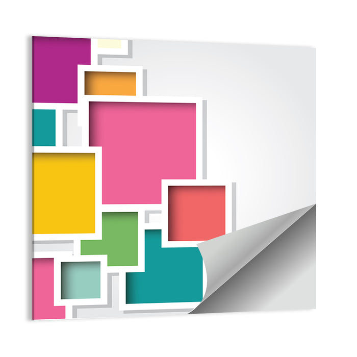 3d Layered Square Composition Wall Art as a poster print