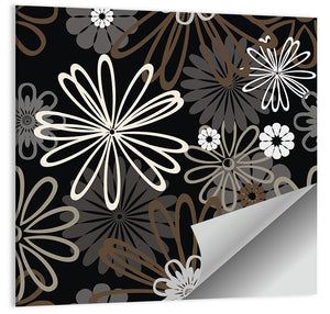 Retro Floral Illustration Wall Art