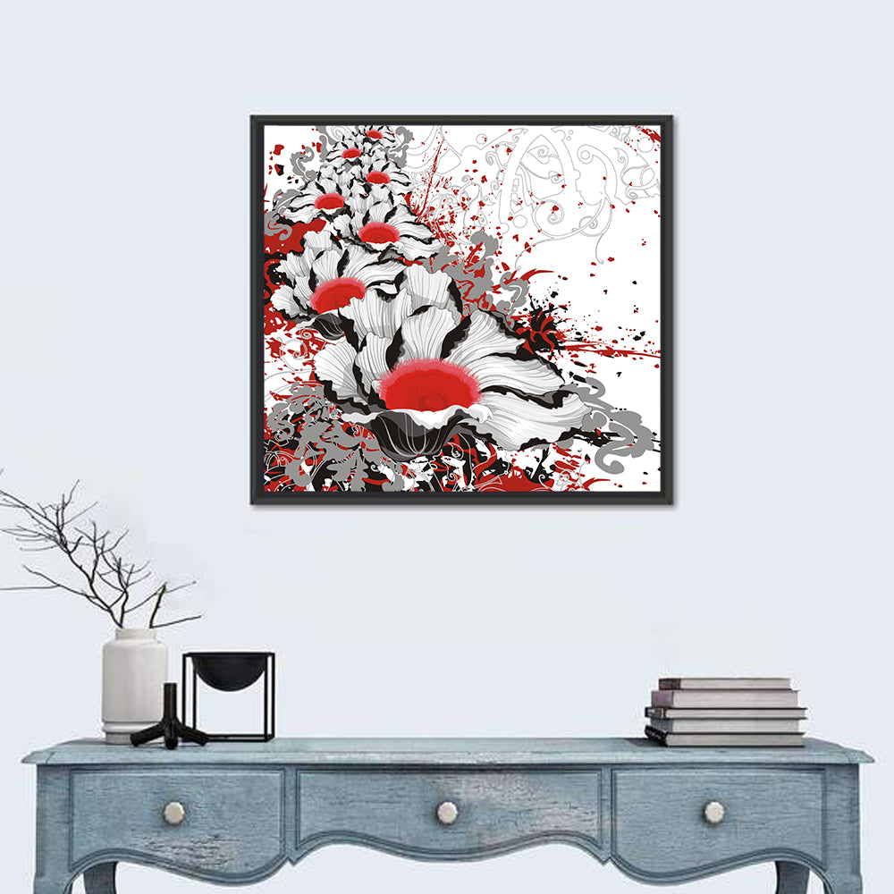 Bloody Floral Texture Wall Art