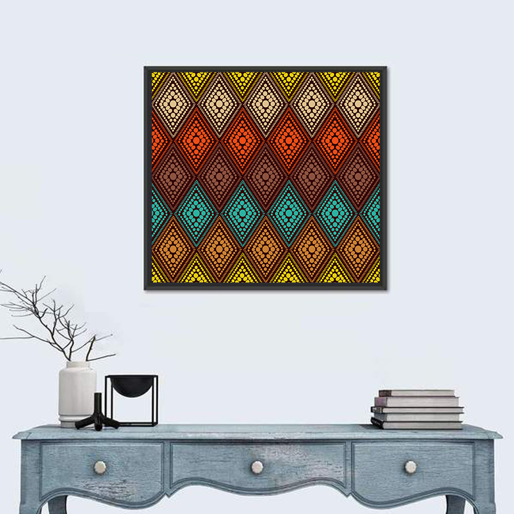Diamond Dot Geometric Pattern Wall Art