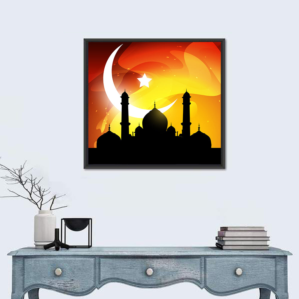 Moon Sight Illustration Wall Art