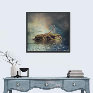 Mountain & River Painting Wall Art