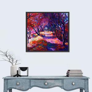 Autumn Forest Oil Painting Wall Art