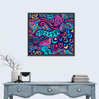 Playful Floral Seamless Pattern Wall Art