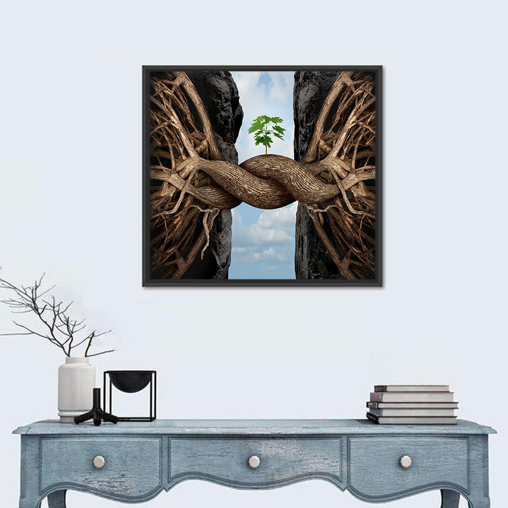 Braided Roots with Sapling Wall Art