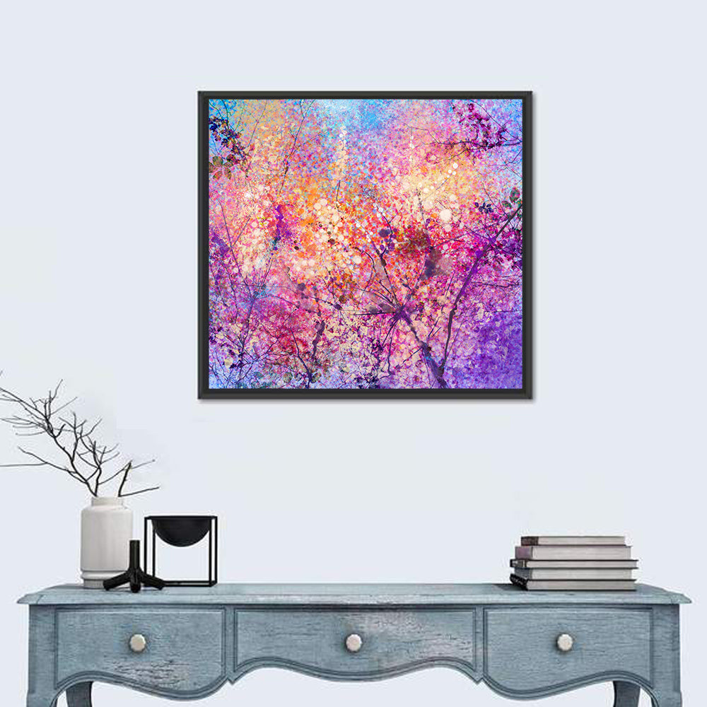 Cherry Blossom Canopy Illustration Wall Art