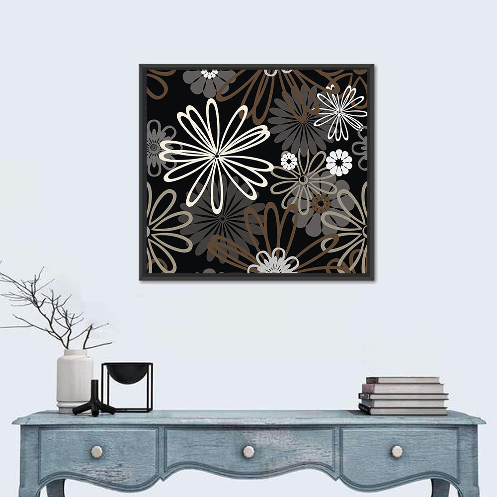 Retro Floral Illustration Wall Art