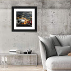 Urban Racing Game Illustration Wall Art