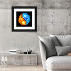 Flaming Yin Yang Symbol Wall Art