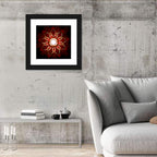 Ornamental Ruby Mandala Wall Art